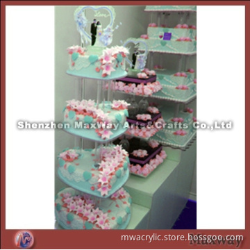 Clear Finely Designed Lucite Wedding Cupcake Stand Rack